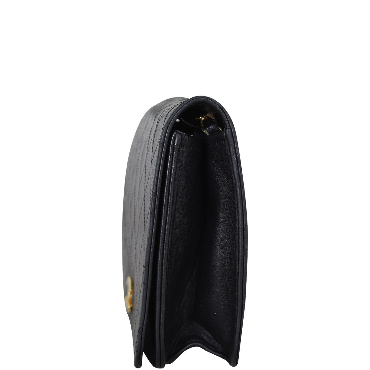 Chanel CC Full Flap Bag Small | Black Lambskin