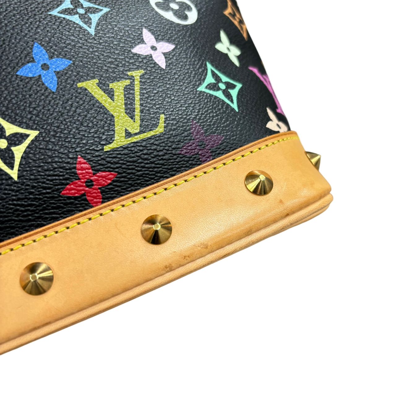 LOUIS VUITTON Black Monogram Multicolor Alma