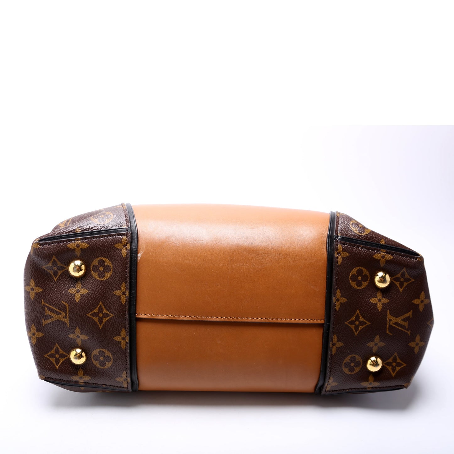 Louis Vuitton W Tote PM Cuir Orfevre Tote Monogram Brown