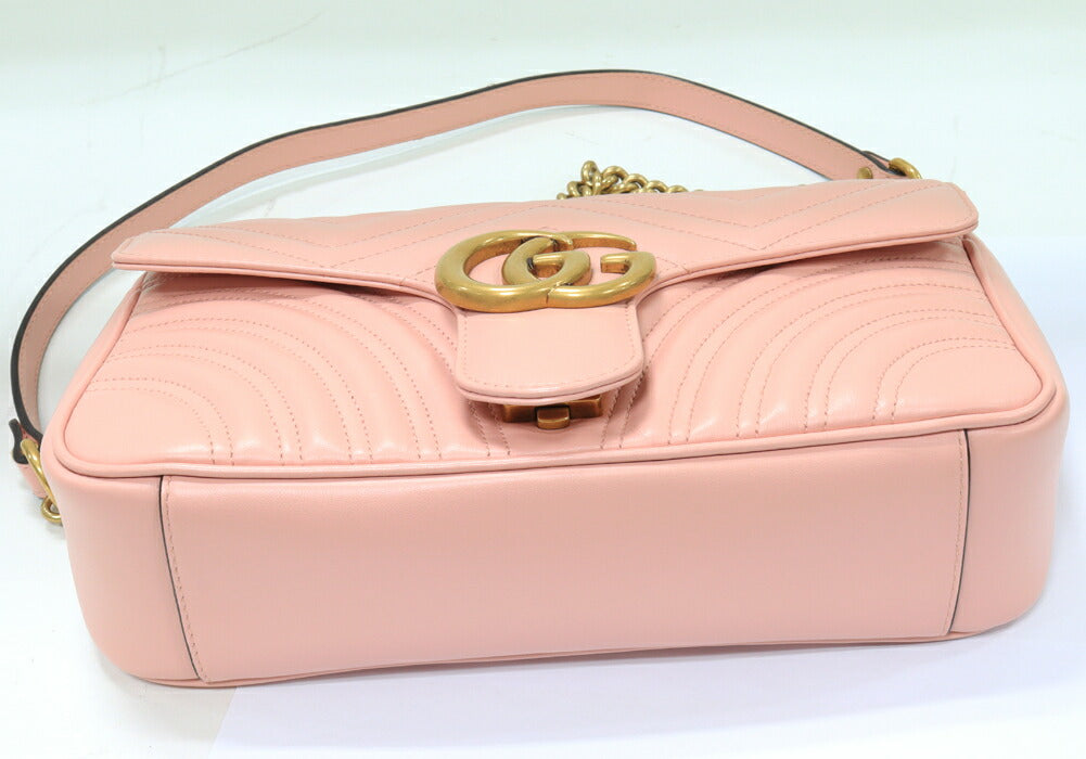 Gucci Calf GG Marmont Shoulder Bag 443497