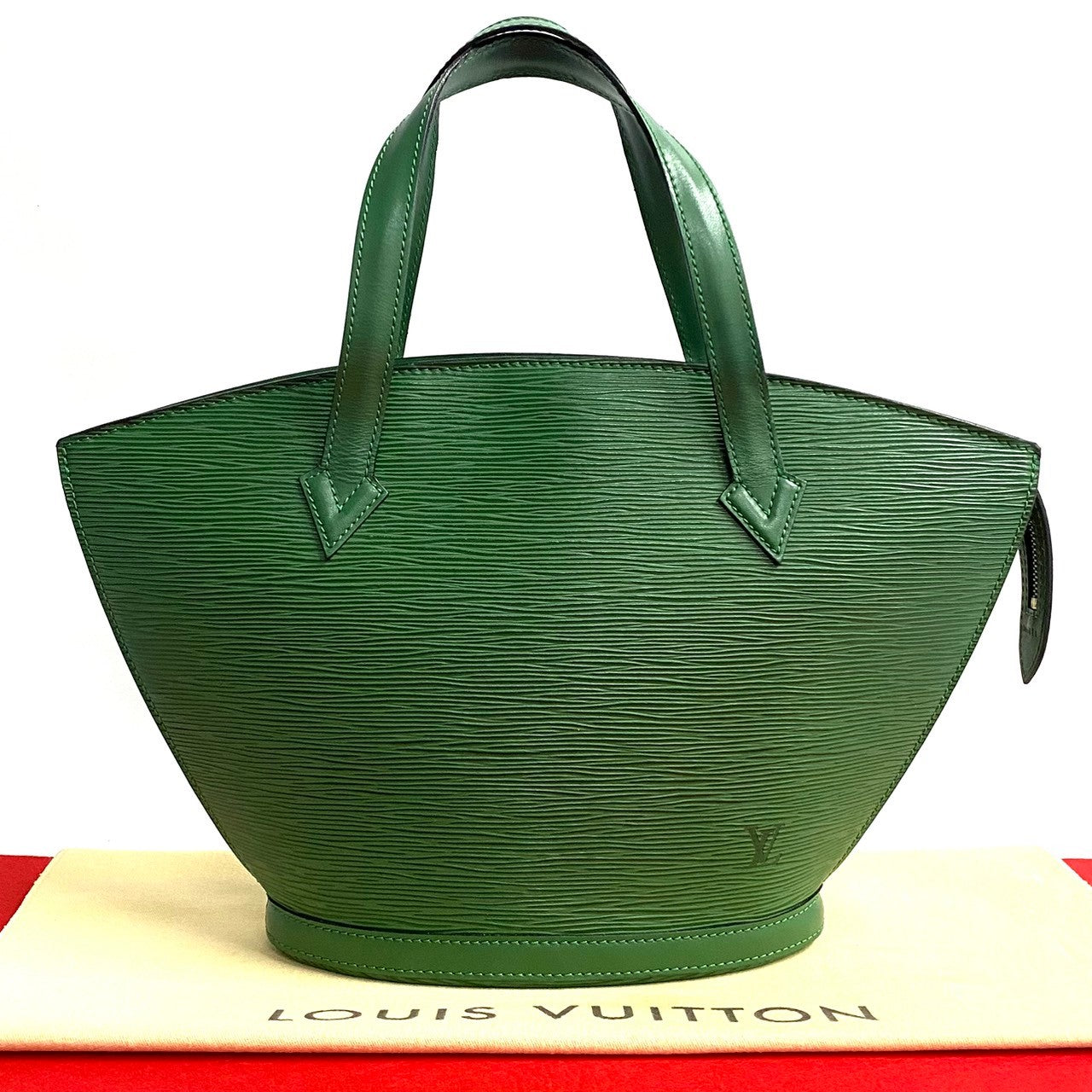 LOUIS VUITTON Handbag leather green Epi Sun jack Women