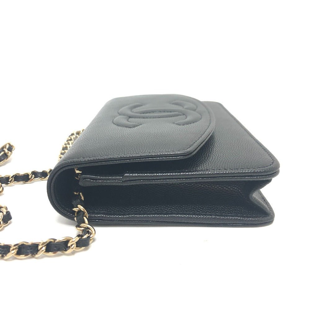 CHANEL Shoulder Bag Caviar skin black MÃétiers d'Art Collection COCO Mark