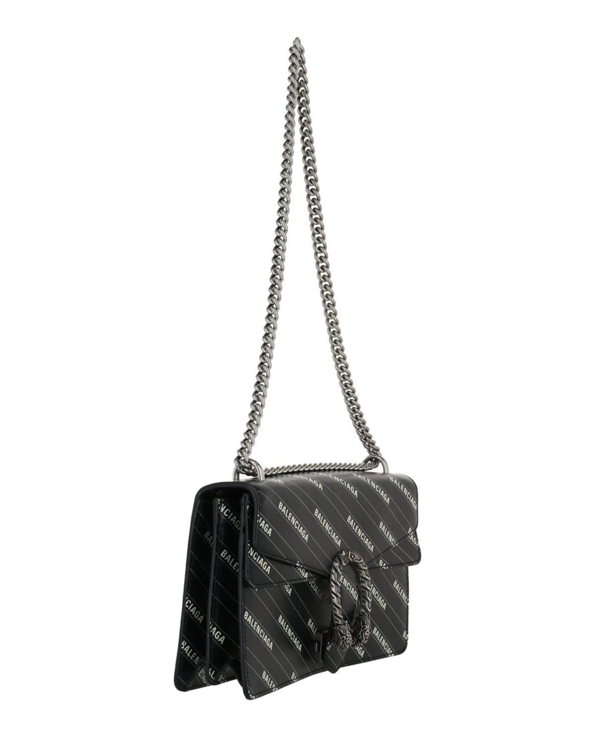 Gucci Womens X Balenciaga Logo Print Dionysus Shoulder Bag