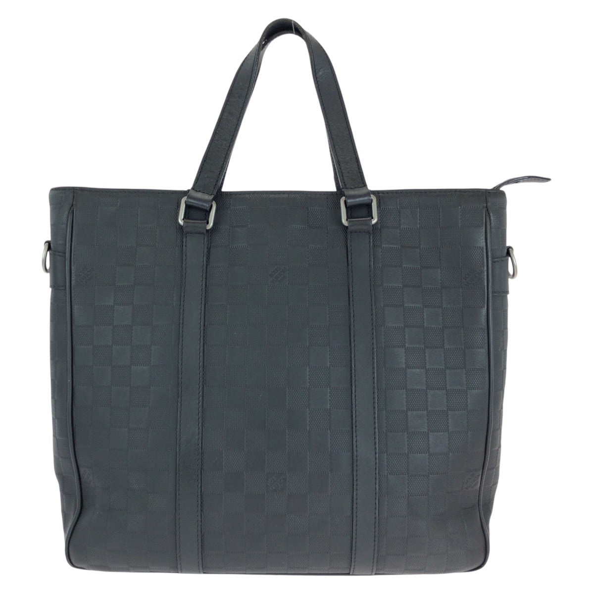 LOUIS VUITTON Business bag N41467 leather Black Gunmetal Business bag Tote Bag Damier Anfini Tadao PM mens