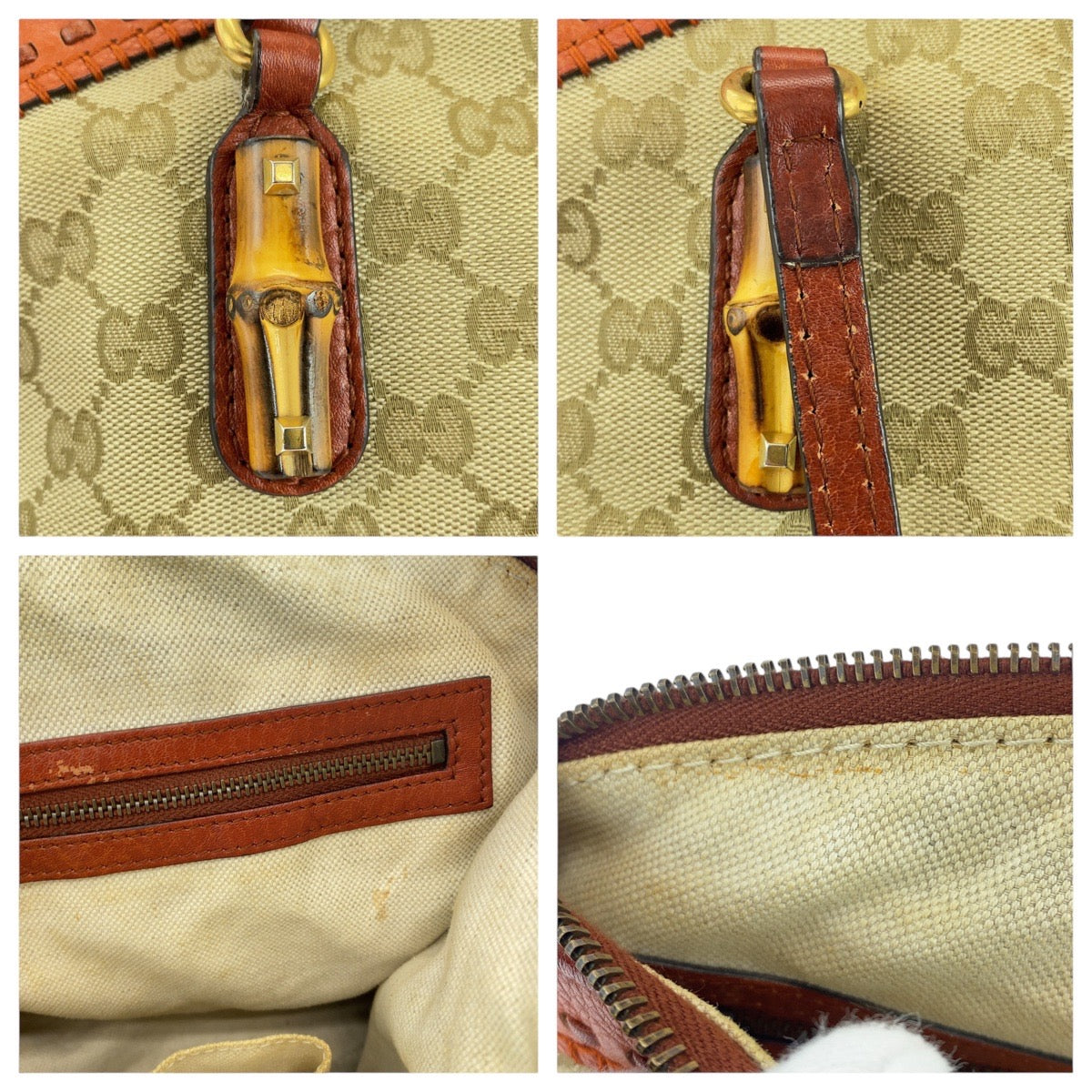 Gucci Bamboo GG Canvas 2way Bag