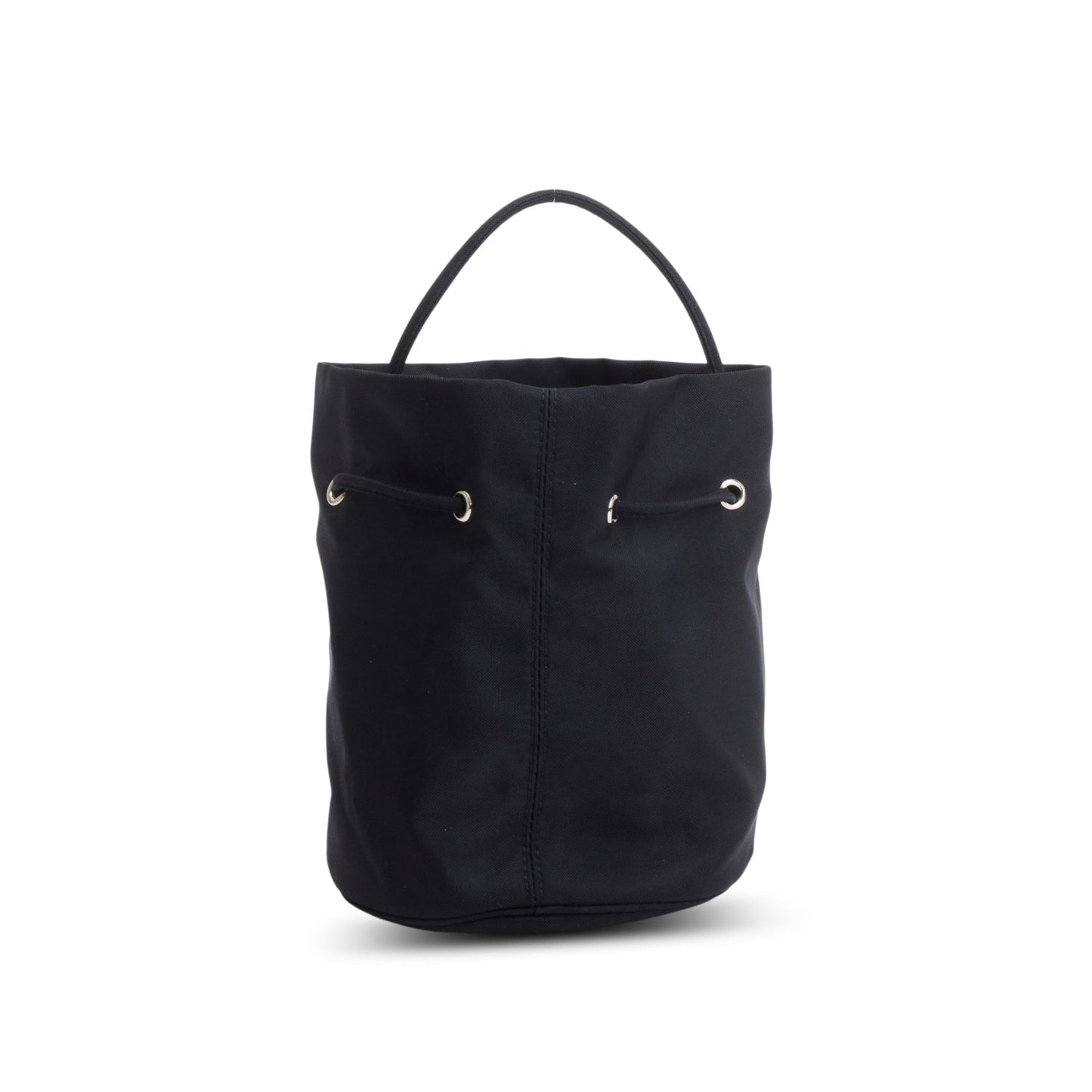 Balenciaga Black Nylon Wheel XS Drawstring Bucket Bag