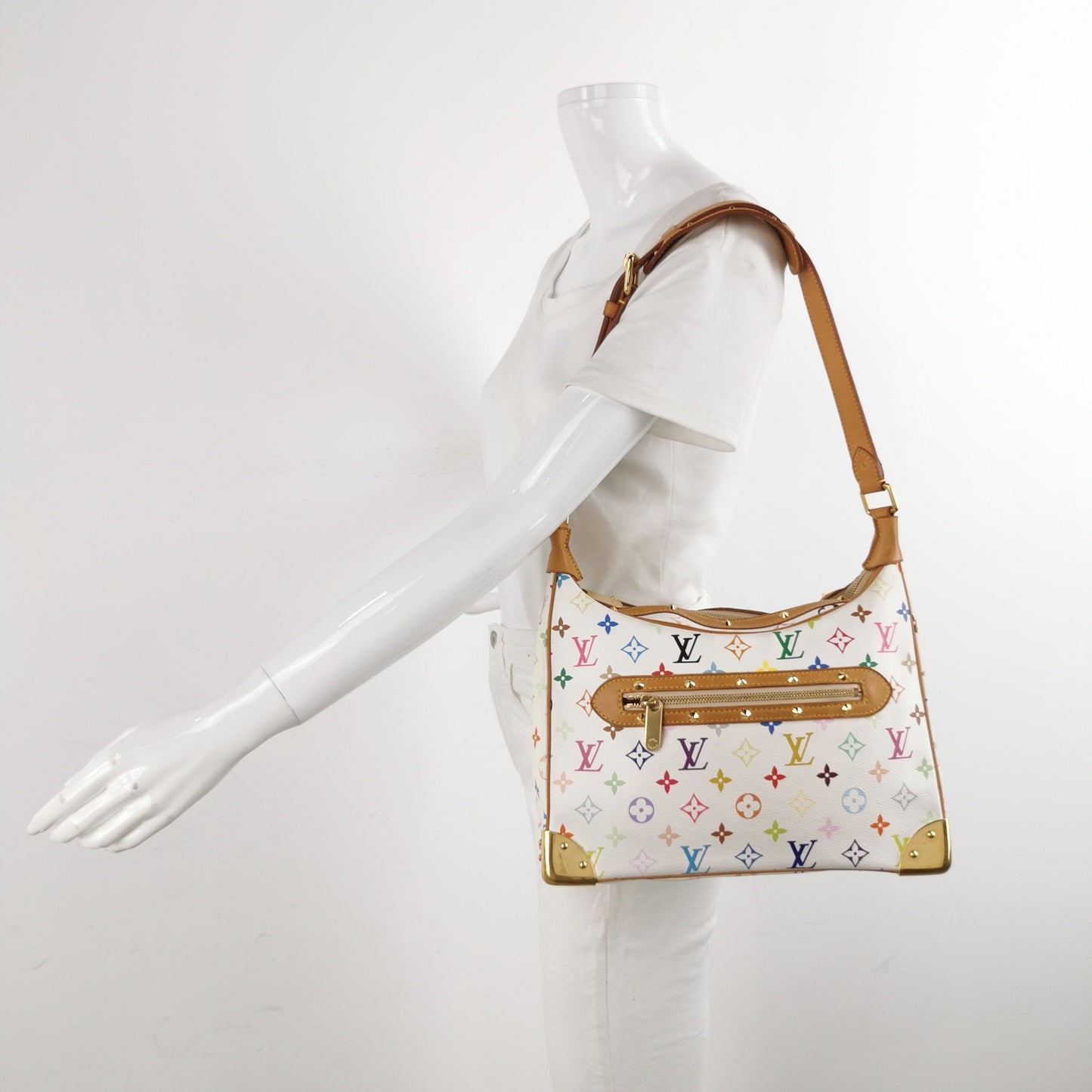 Louis Vuitton x Takashi Murakami Boulogne Medium Hobo Shoulder Bag