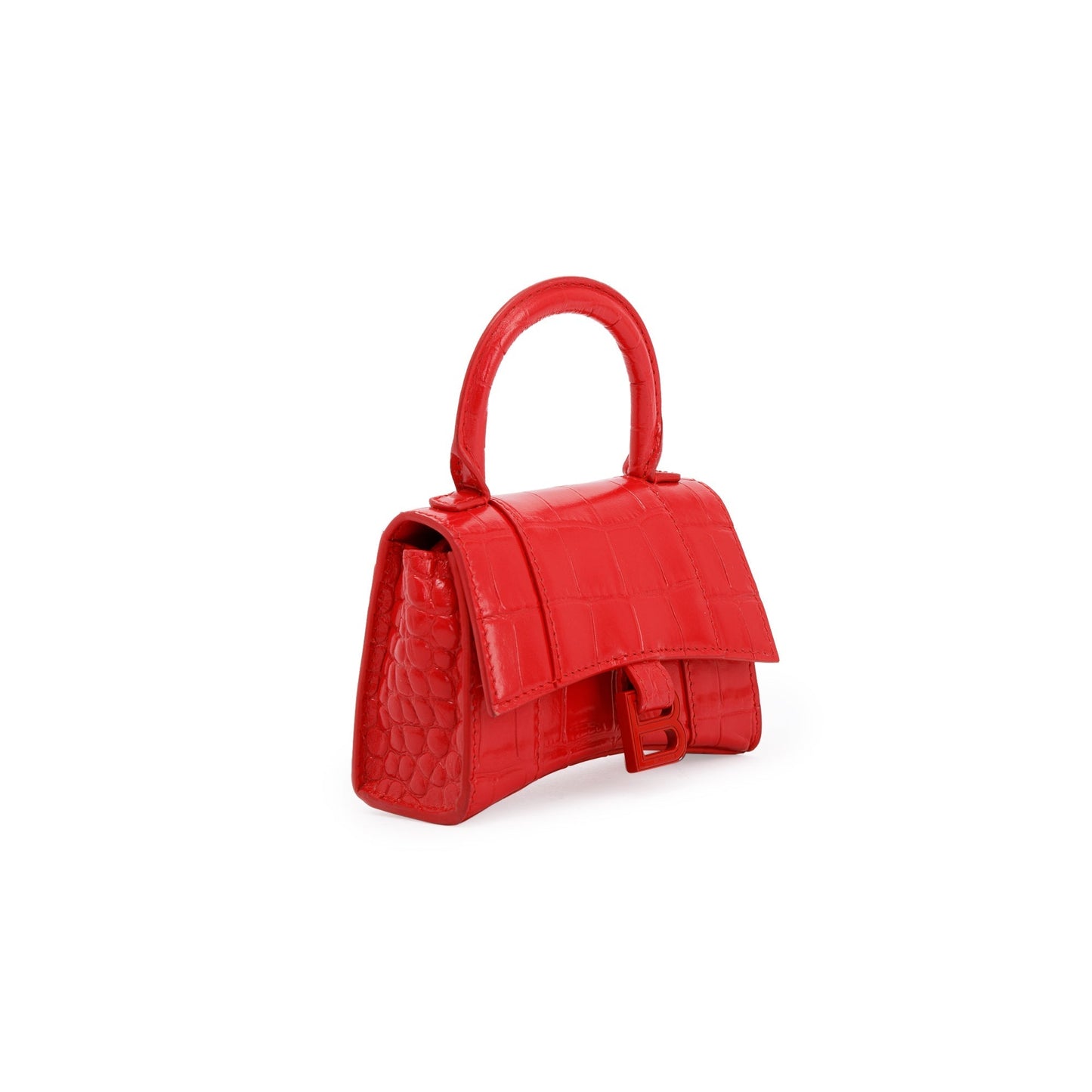 Balenciaga Croc-Embossed Mini Hourglass Bag