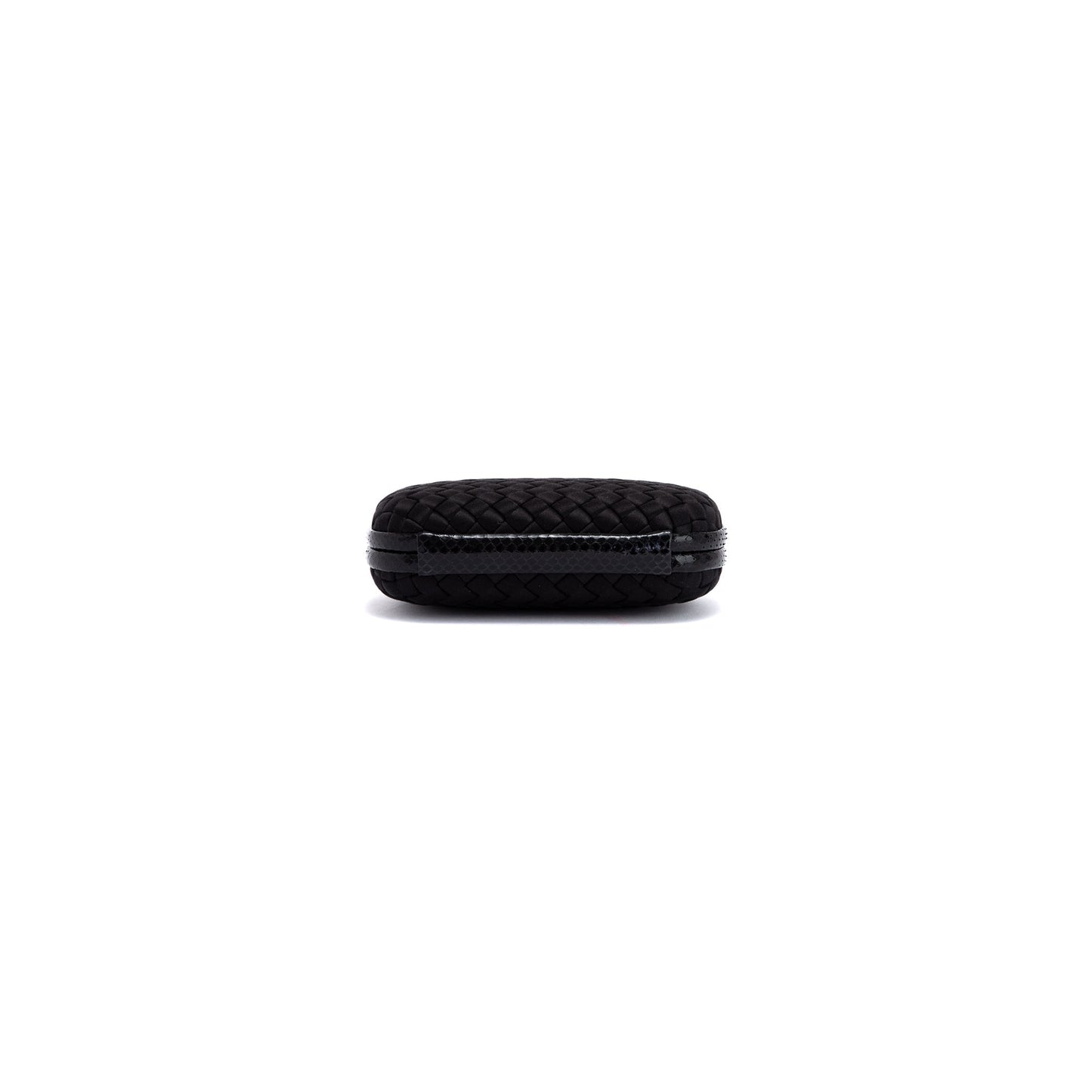 Bottega Veneta Ayers-Trimmed Satin Intrecciato Knot Clutch