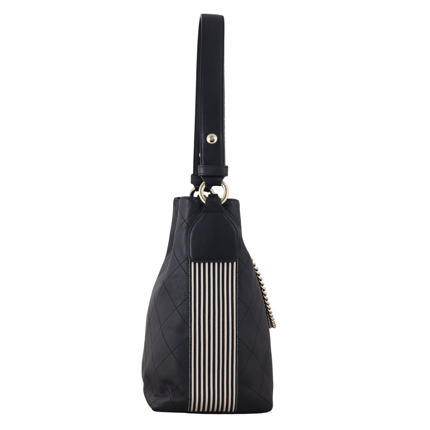Chanel CC Side Stripes Hobo