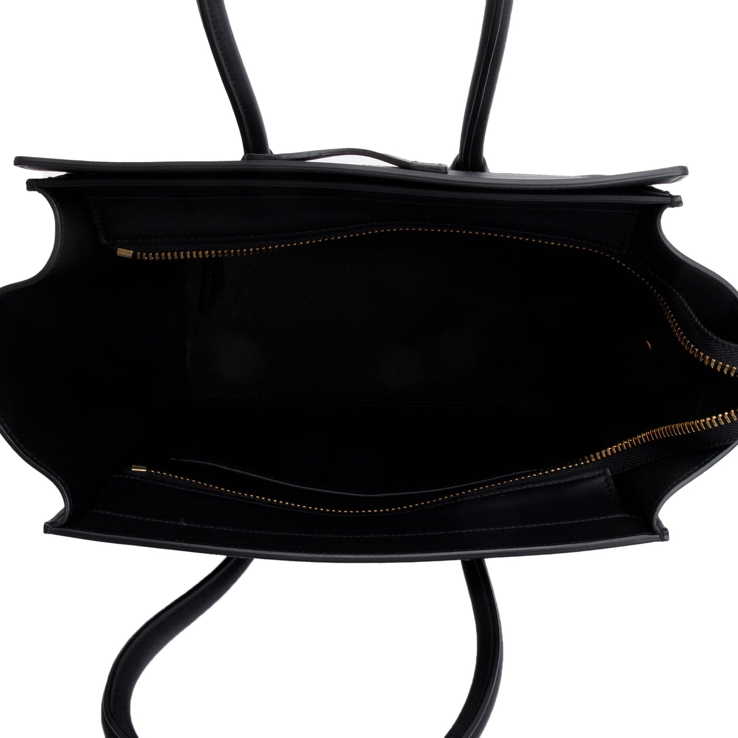Celine Black Smooth Calfskin Leather Micro Luggage Tote