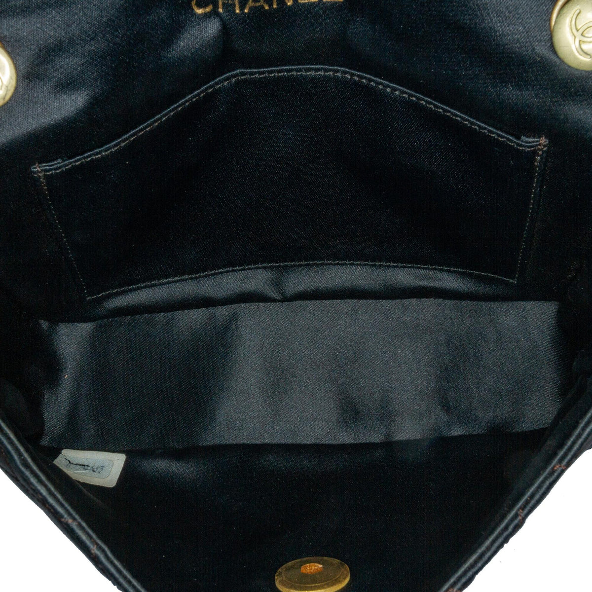 Chanel Mini CC Quilted Satin Flap (SHG-GrIueb) Crossbody