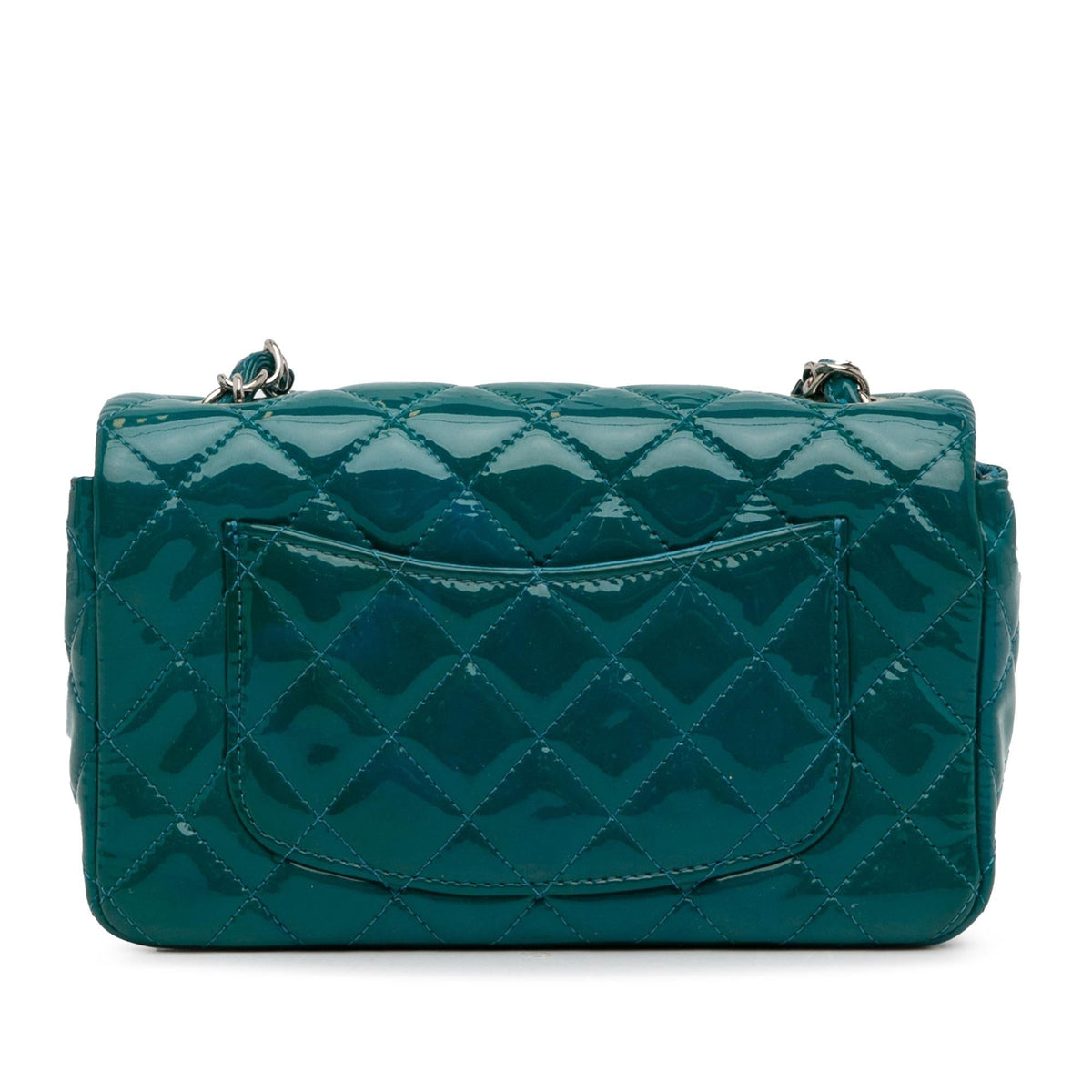 Chanel Mini Classic Patent Rectangular Single Flap (SHG-9x8gL6) Crossbody