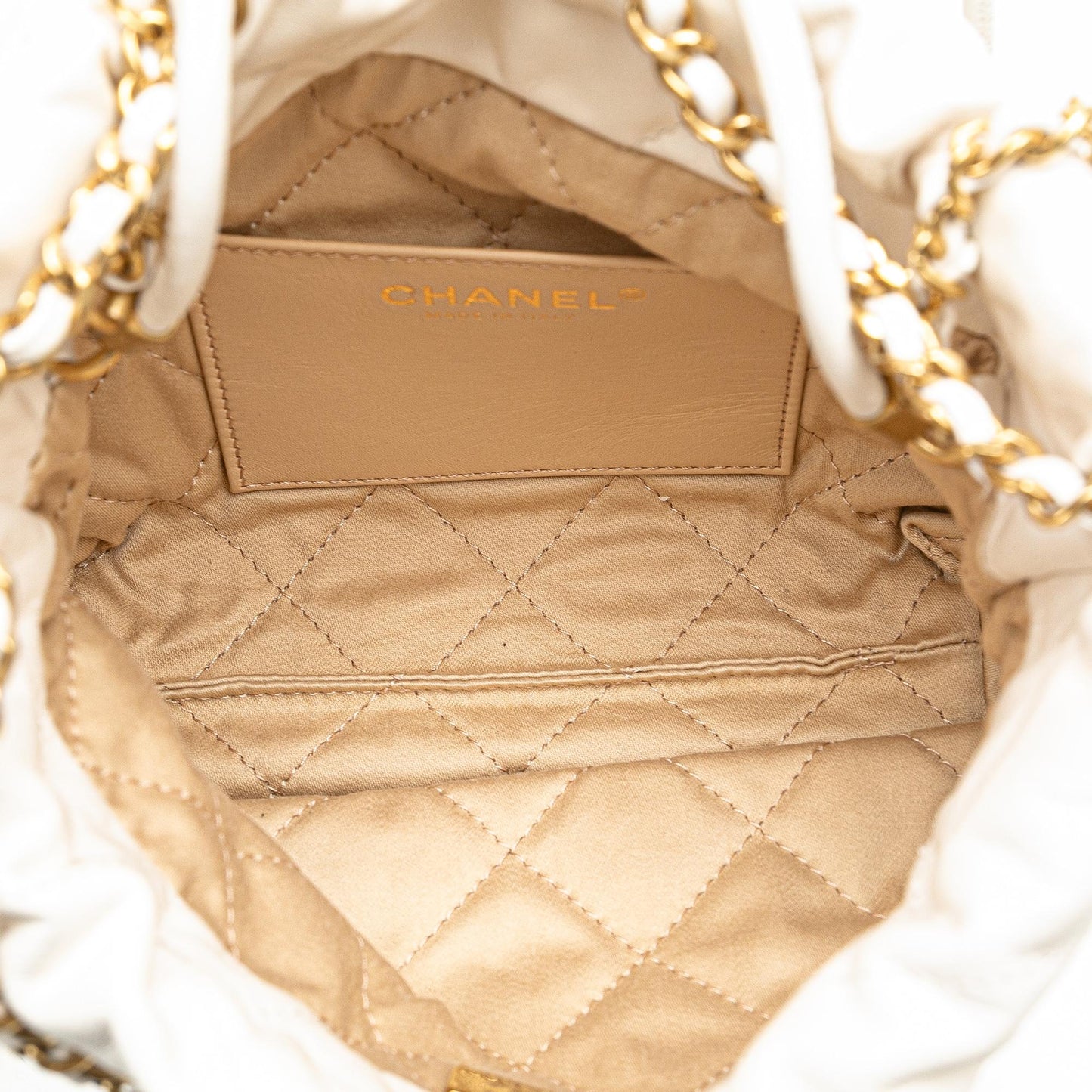 Chanel Mini Shiny Calfskin 22 Hobo (SHG-sj5j49) Shoulder Bag