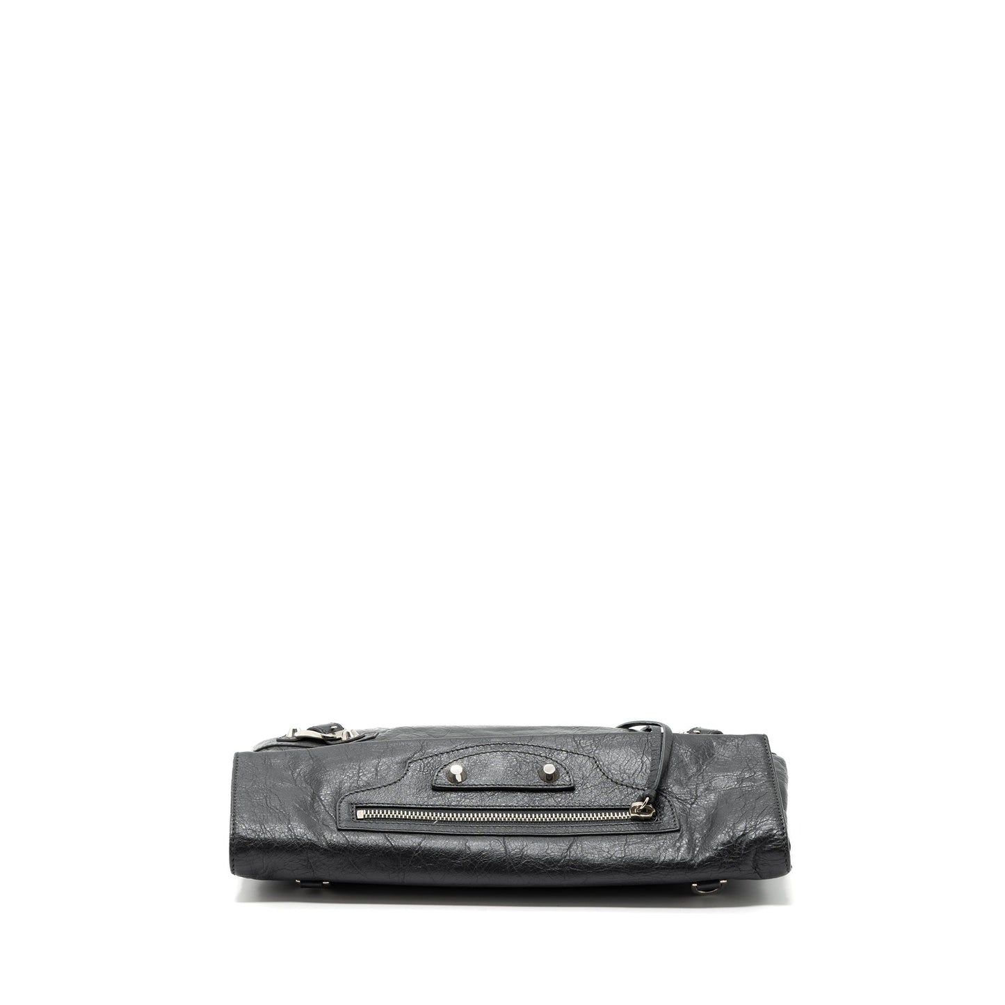 Balenciaga City Fold Clutch/ Mini Purse Dark Grey