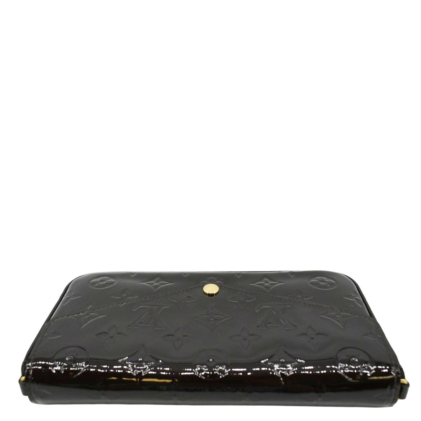 LOUIS VUITTON Felicie Pochette Monogram Vernis Crossbody Bag Amarante