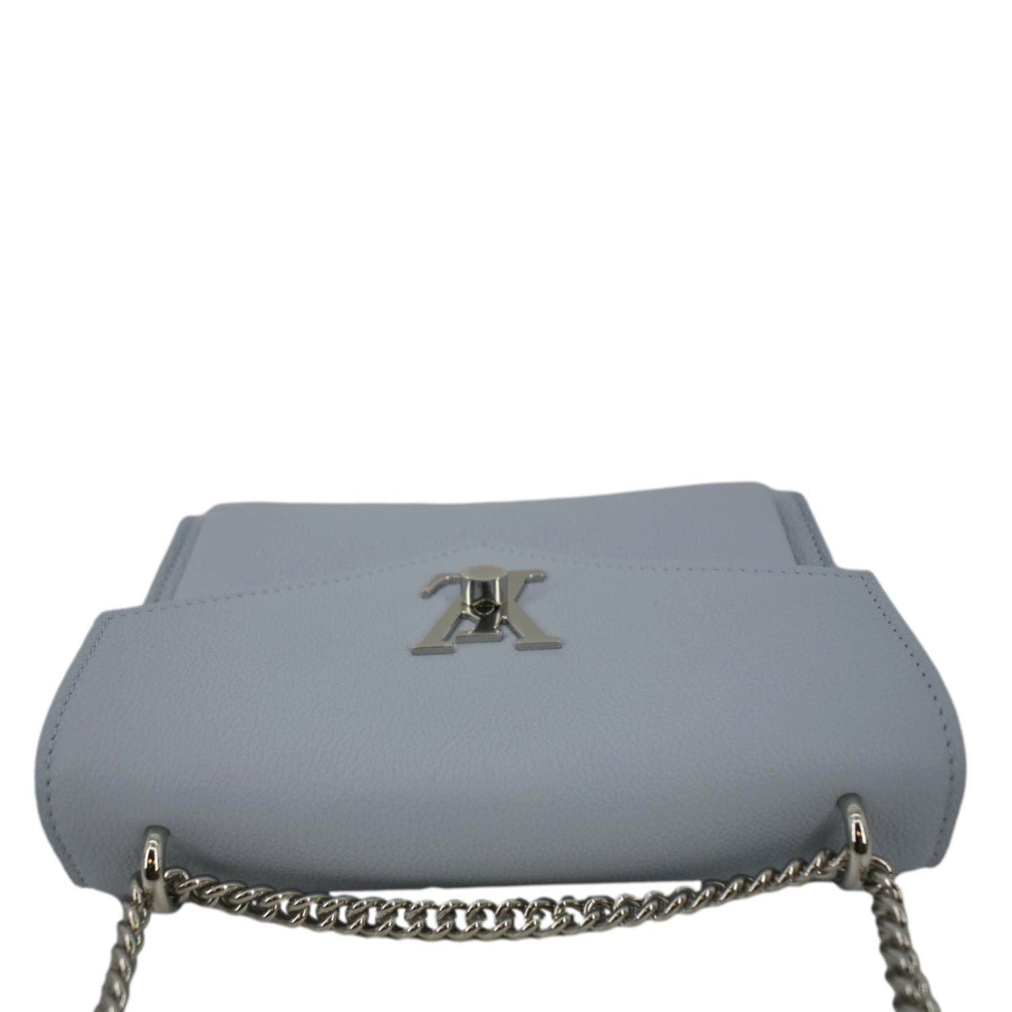 LOUIS VUITTON Mylockme Calf Leather Chain Shoulder Bag Light Blue