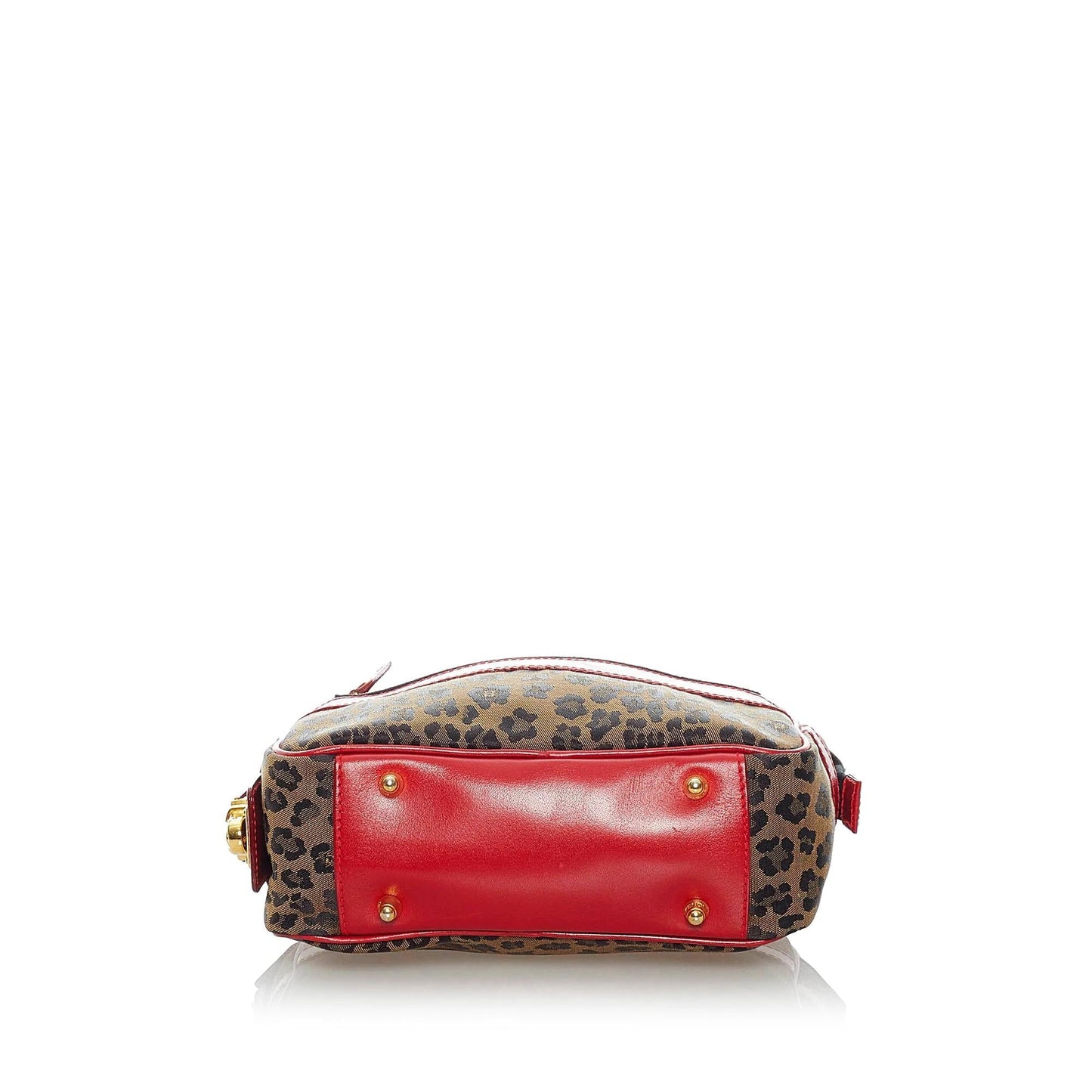 Fendi Leopard Print Nylon Satchel (37306)