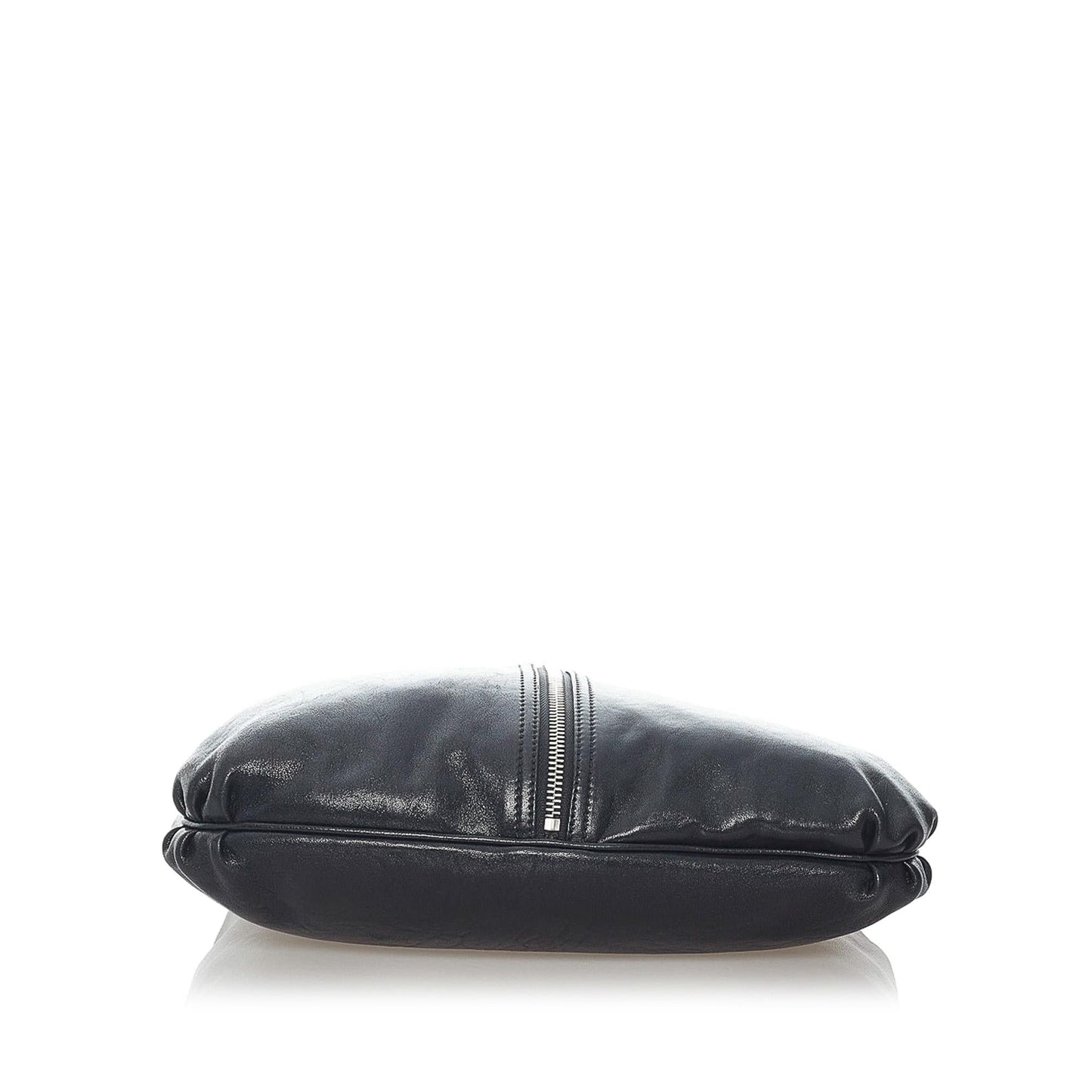 Fendi Unzipped Leather Hobo Bag (37305)