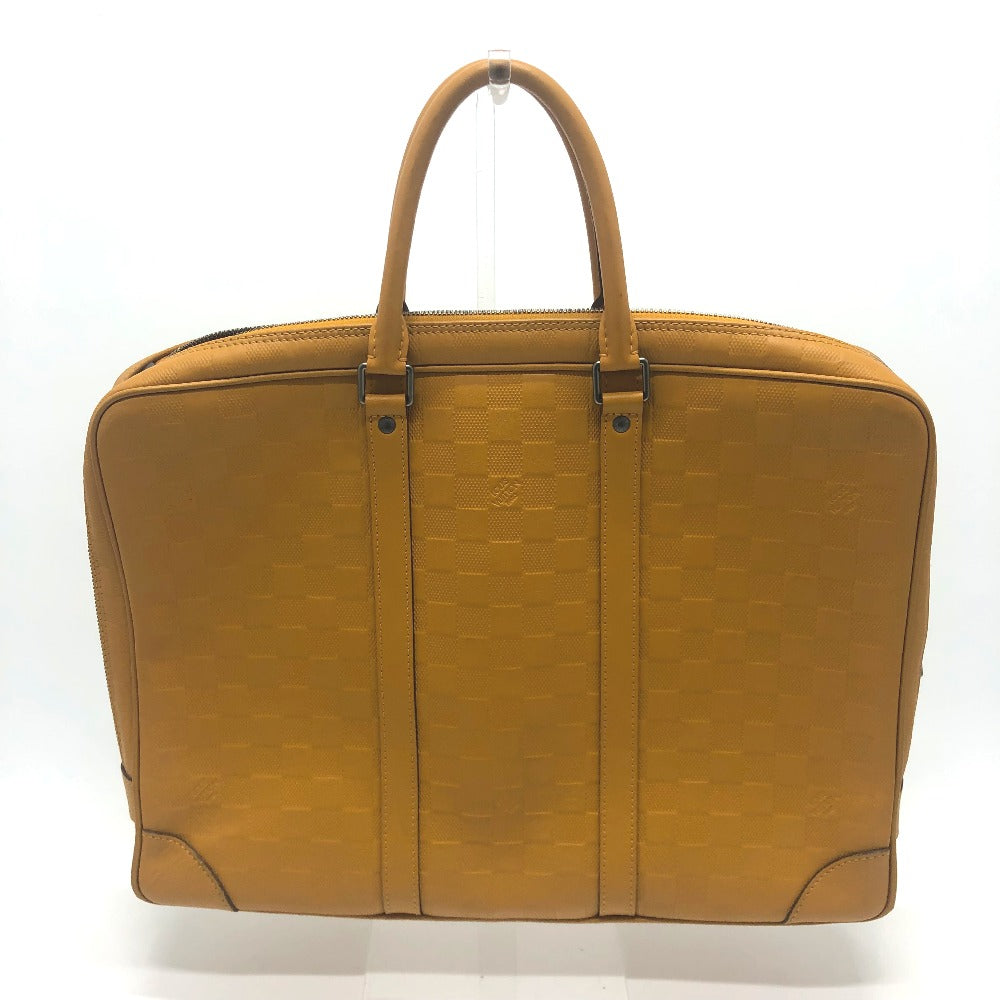 LOUIS VUITTON Business bag N41218 Damier Anfini Leather Yellow type Anfini Handbag Women