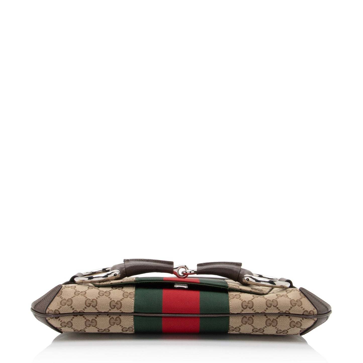 Gucci GG Supreme Horsebit Web Chain Shoulder Bag