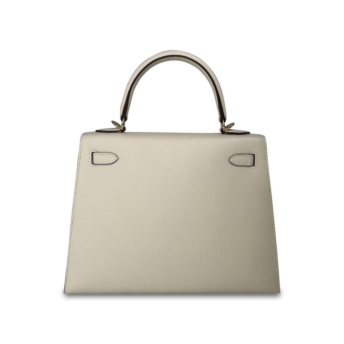 Luxury Hermes Kelly Craie Epsom leather designer bag K25 GHW