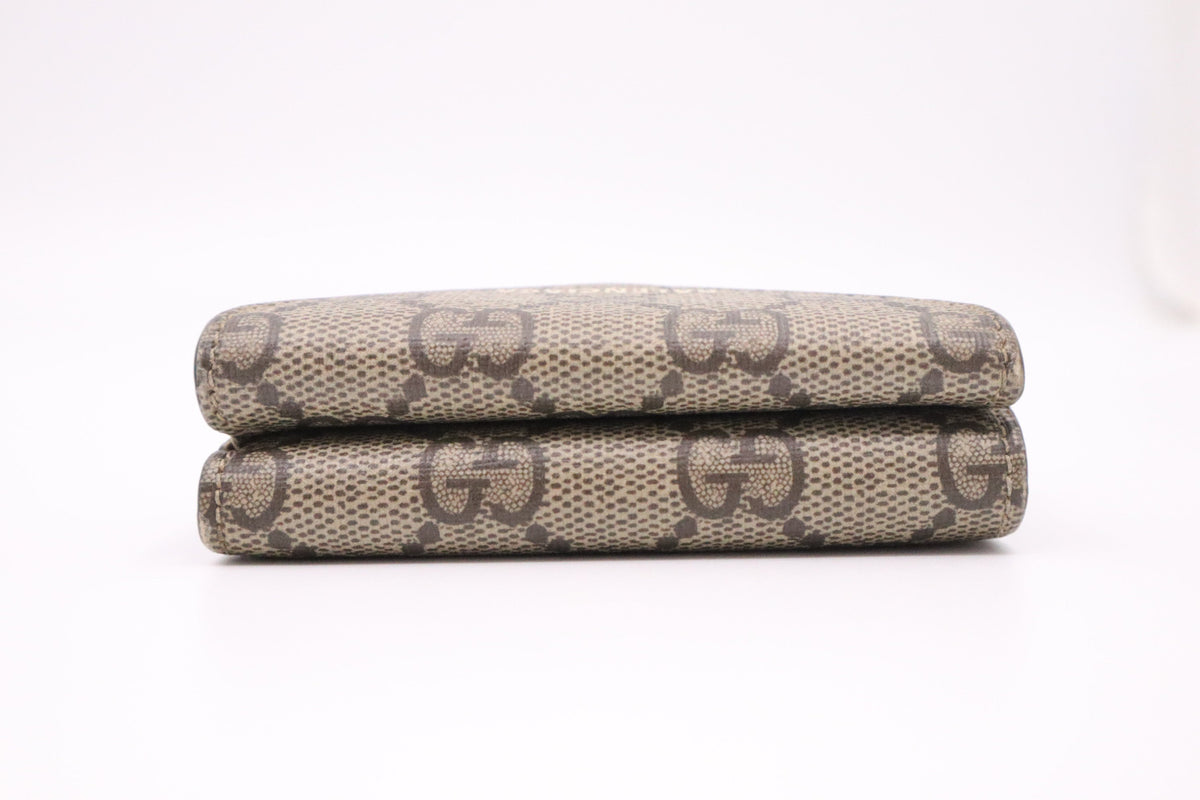 Gucci x Balenciaga Compact Wallet in GG Supreme Canvas