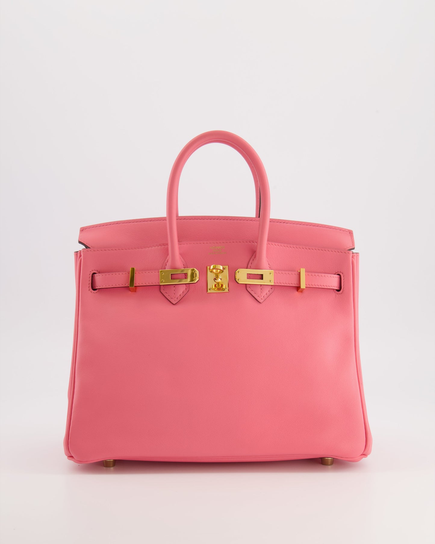 Hermes Birkin 25 Retourne Bag in Rose D'Été Swift Leather with Gold Hardware