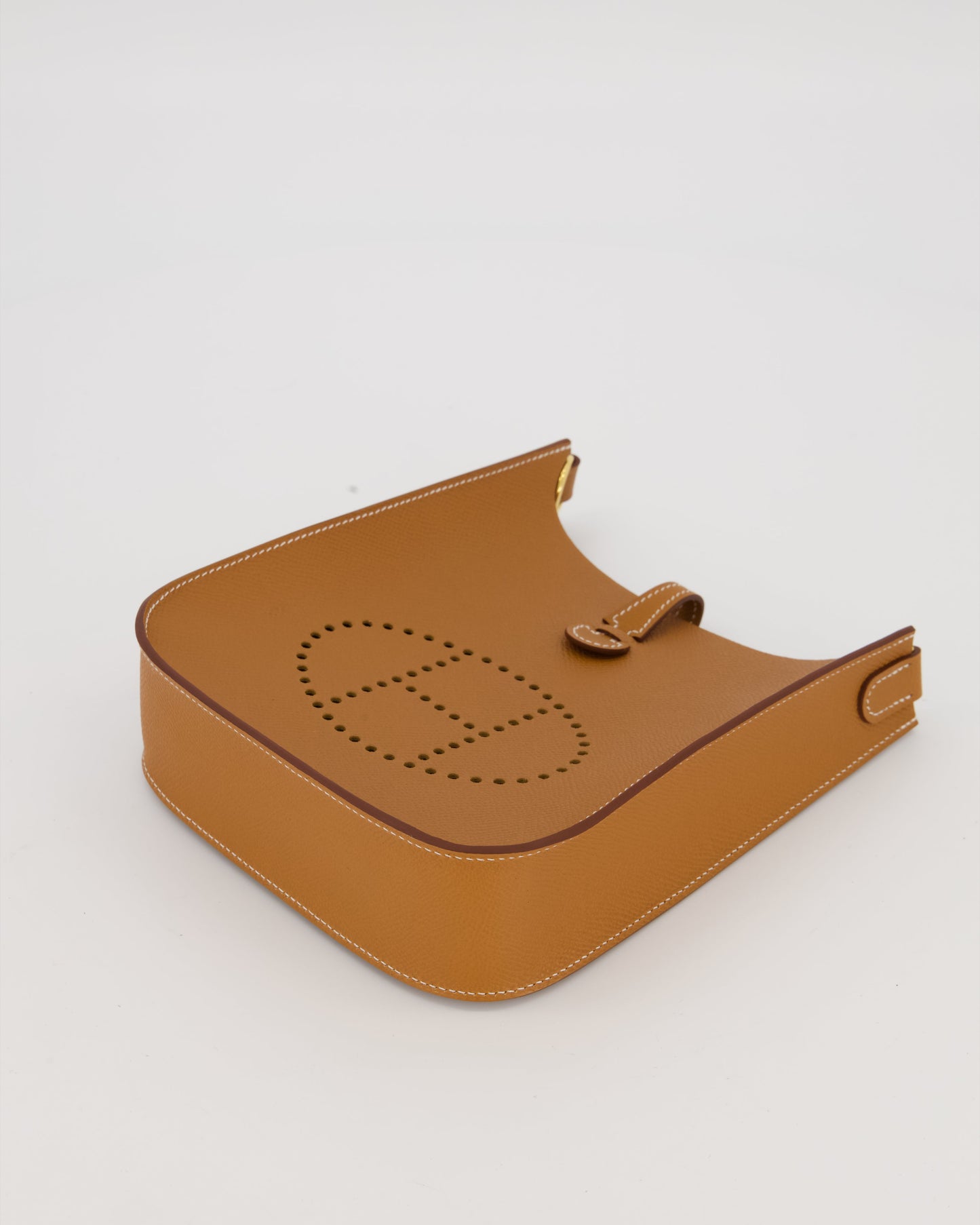 Hermes Gold Mini Evelyne Sellier Bag in Epsom Leather with Gold Hardware