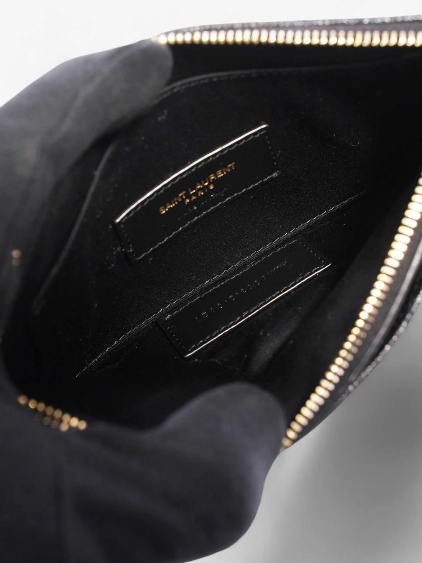 Saint Laurent CASSANDRE MATELASSÃÂ pouch Black Calfskin Leather
