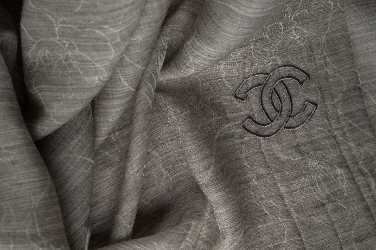 Chanel New Grey Cashmere Shawl