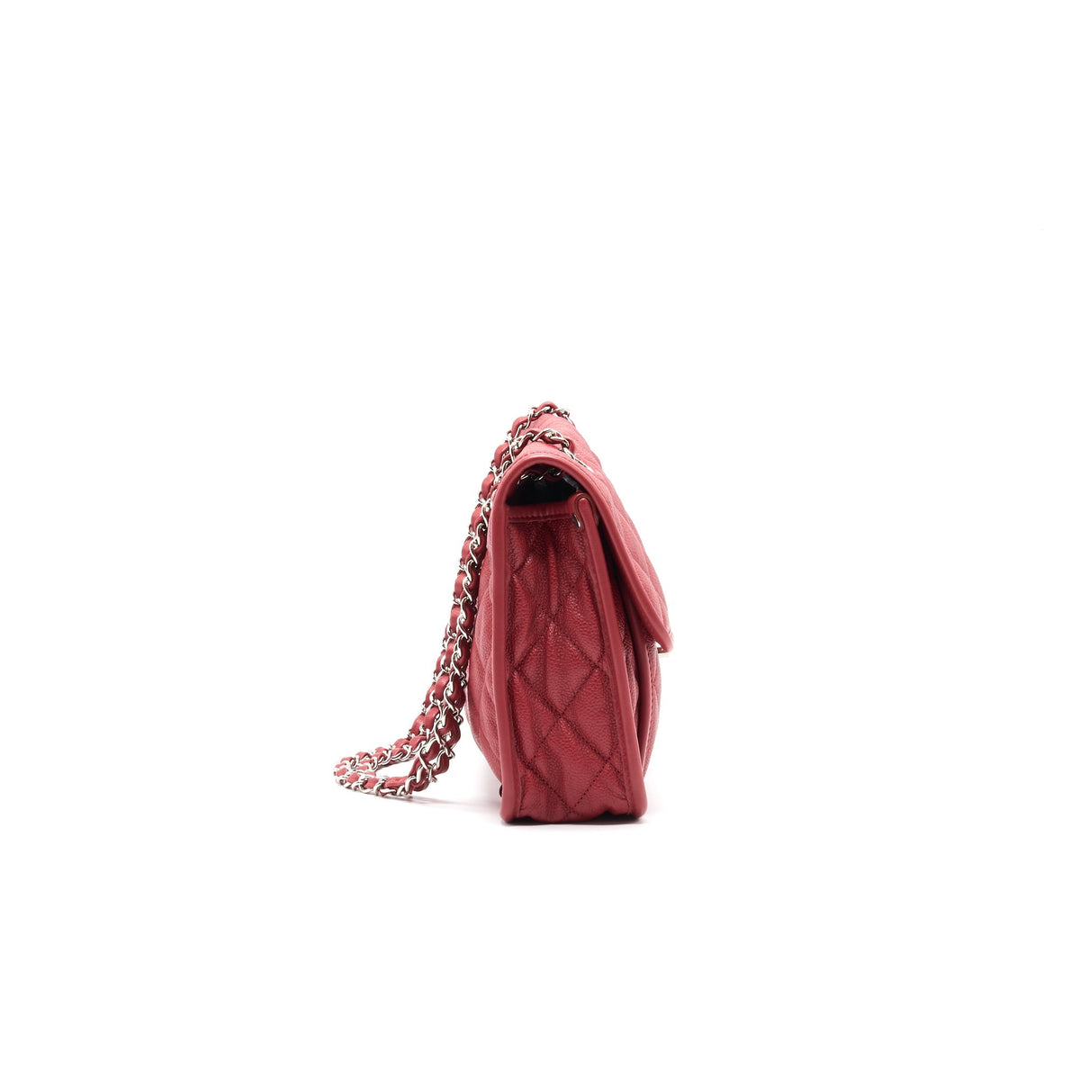 Chanel Cavier Flap Bag Red SHW