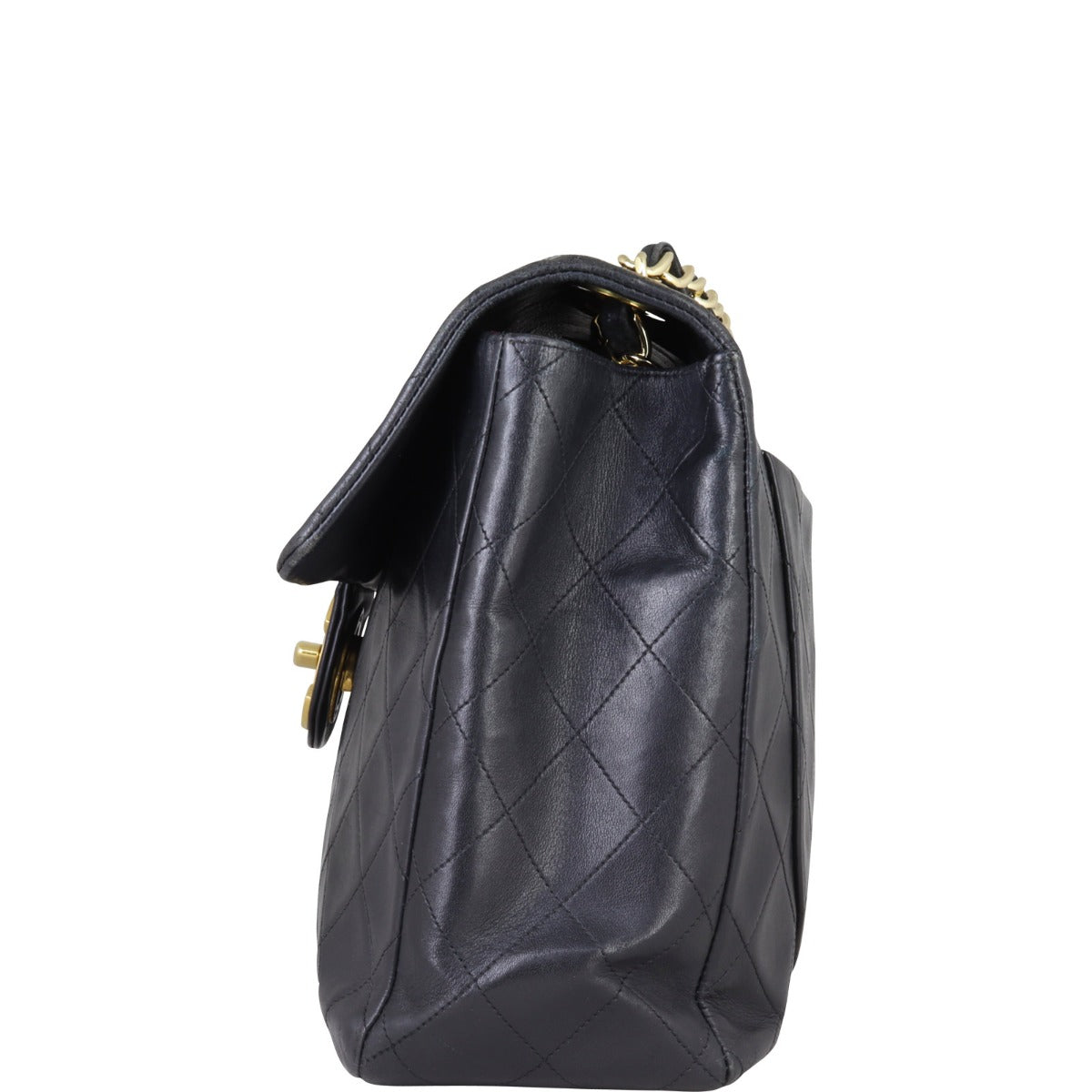 Chanel Maxi Jumbo XL Single Flap Bag | Black Lambskin