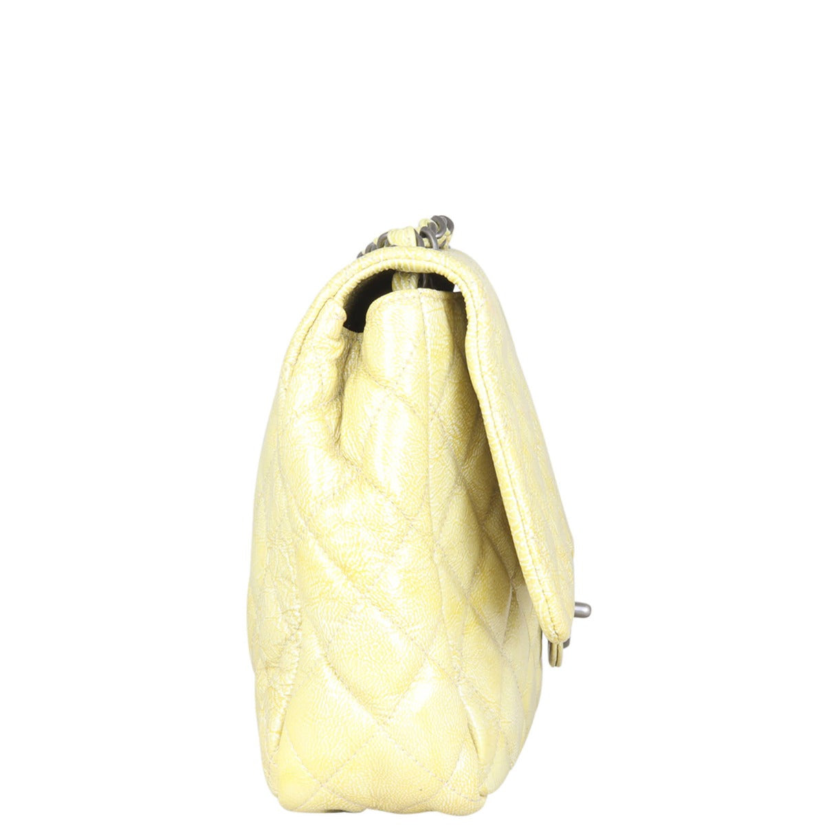 Chanel Classic Single Flap Jumbo Vinyl | Yellow