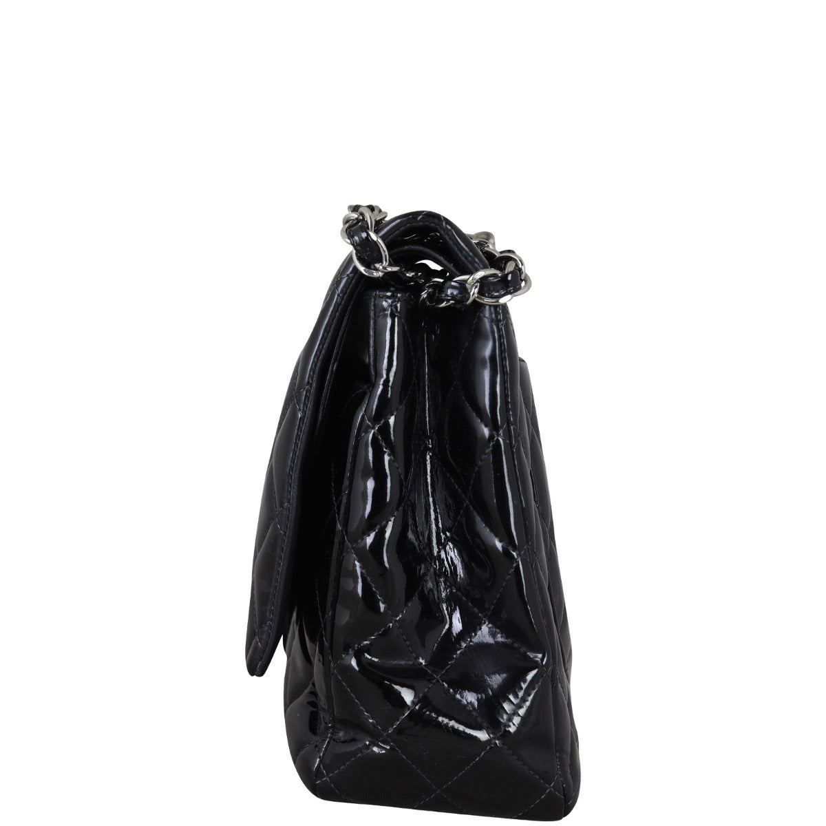 Chanel Classic Double Flap Maxi Patent | Black Quilted Patent Leather