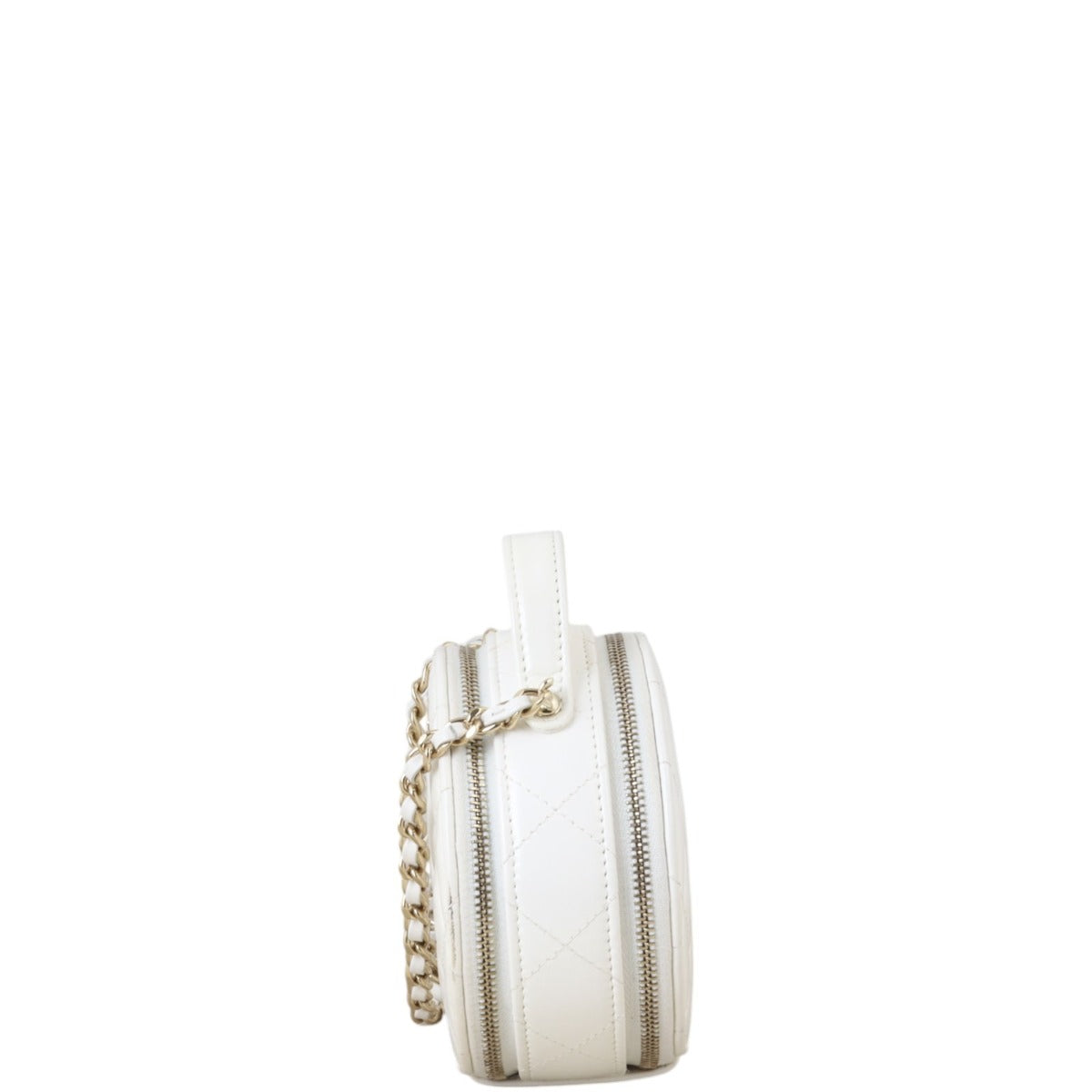 Chanel Handle With Care Round Vanity Case with Chain