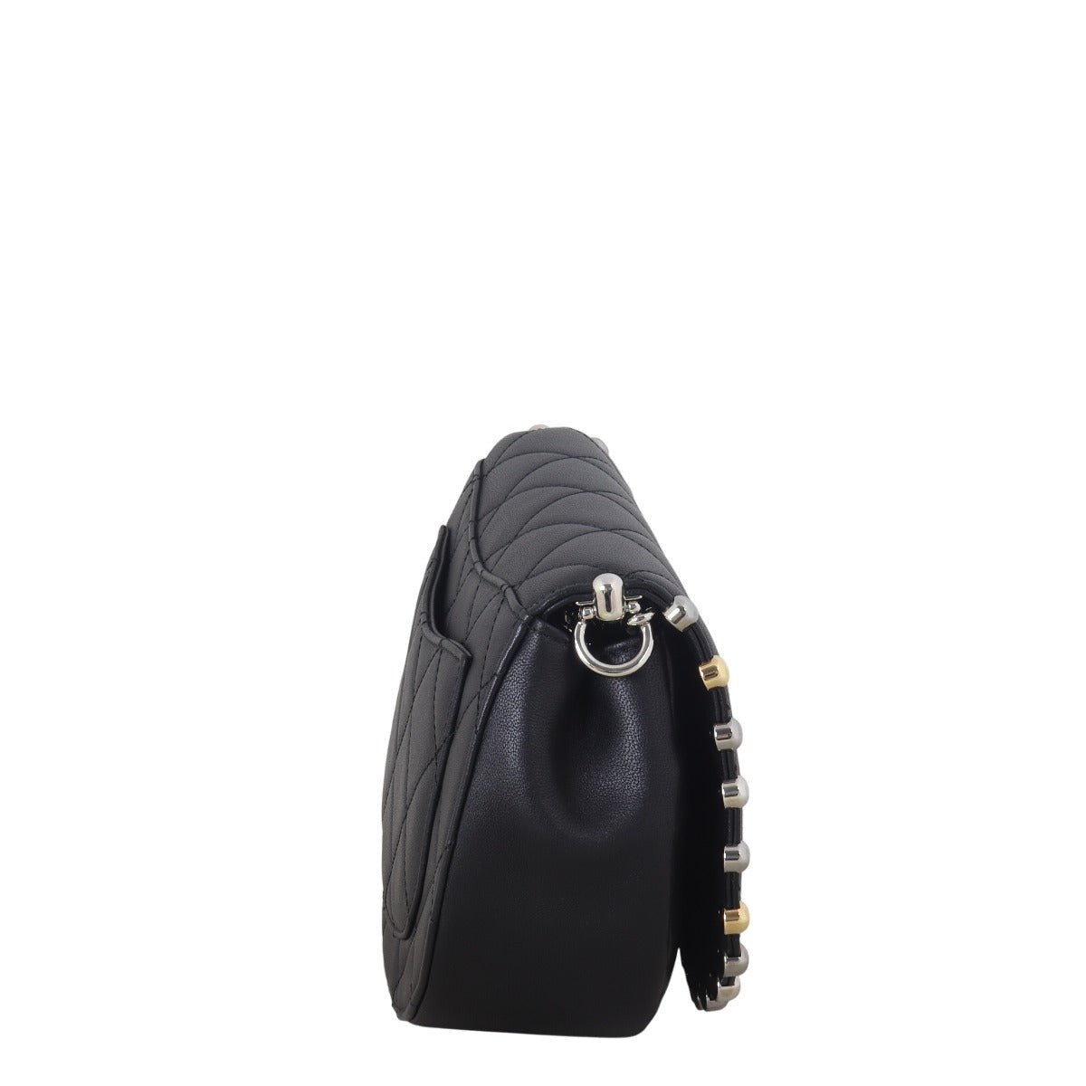 Chanel Saddle Flap Stud Around Bag