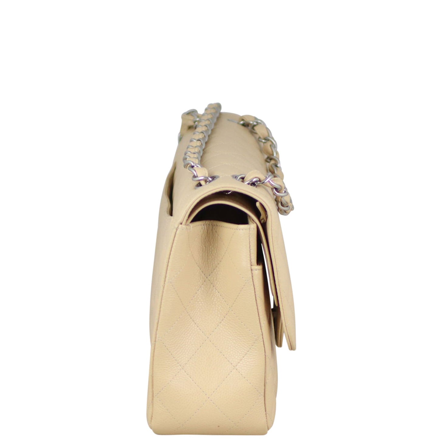 Chanel Classic Double Flap Jumbo | Beige Caviar