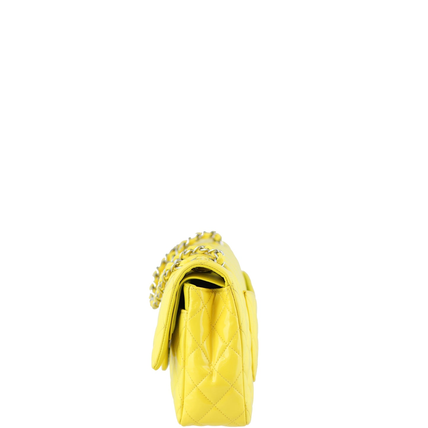 Chanel Classic Double Flap Medium Patent | Yellow