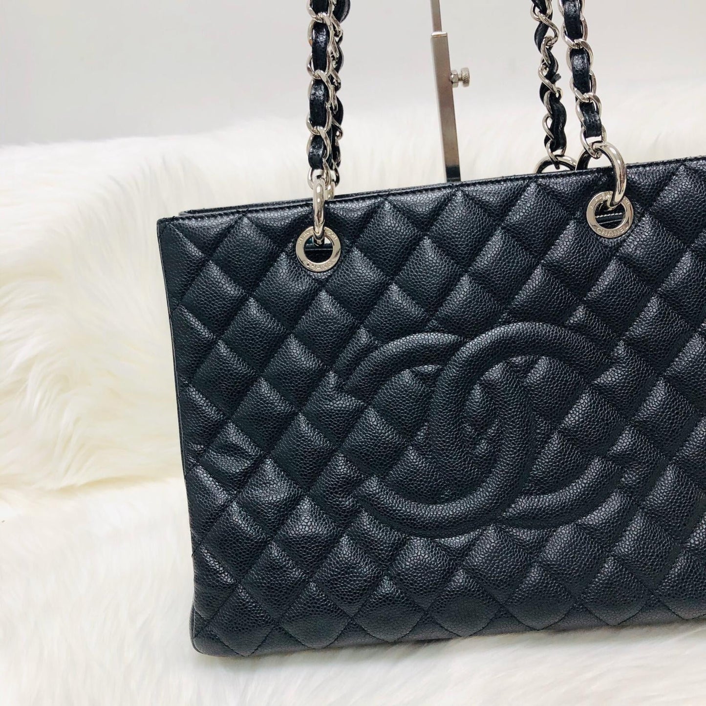 Chanel Black Caviar GST in Black with SHW