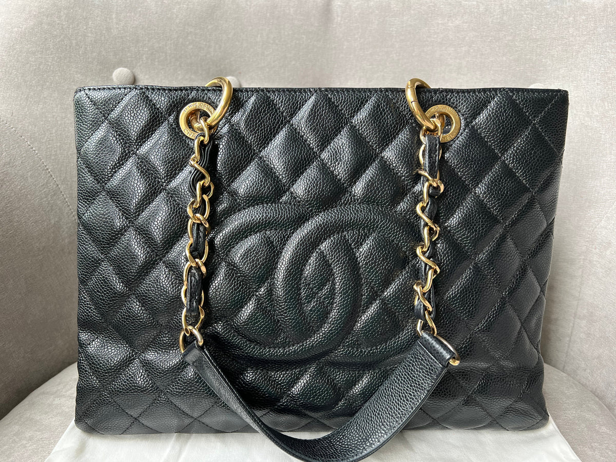 Chanel Black Caviar Grand Shopper Tote