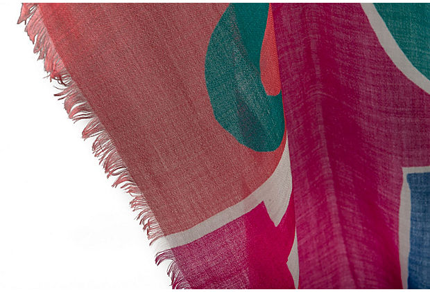 Chanel BN Cashmere Multicolor Logo Shawl