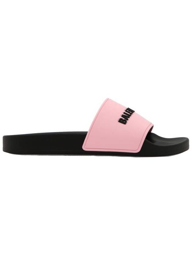 Luxury Balenciaga Trending 2025 Logo Pool Slippers Pink