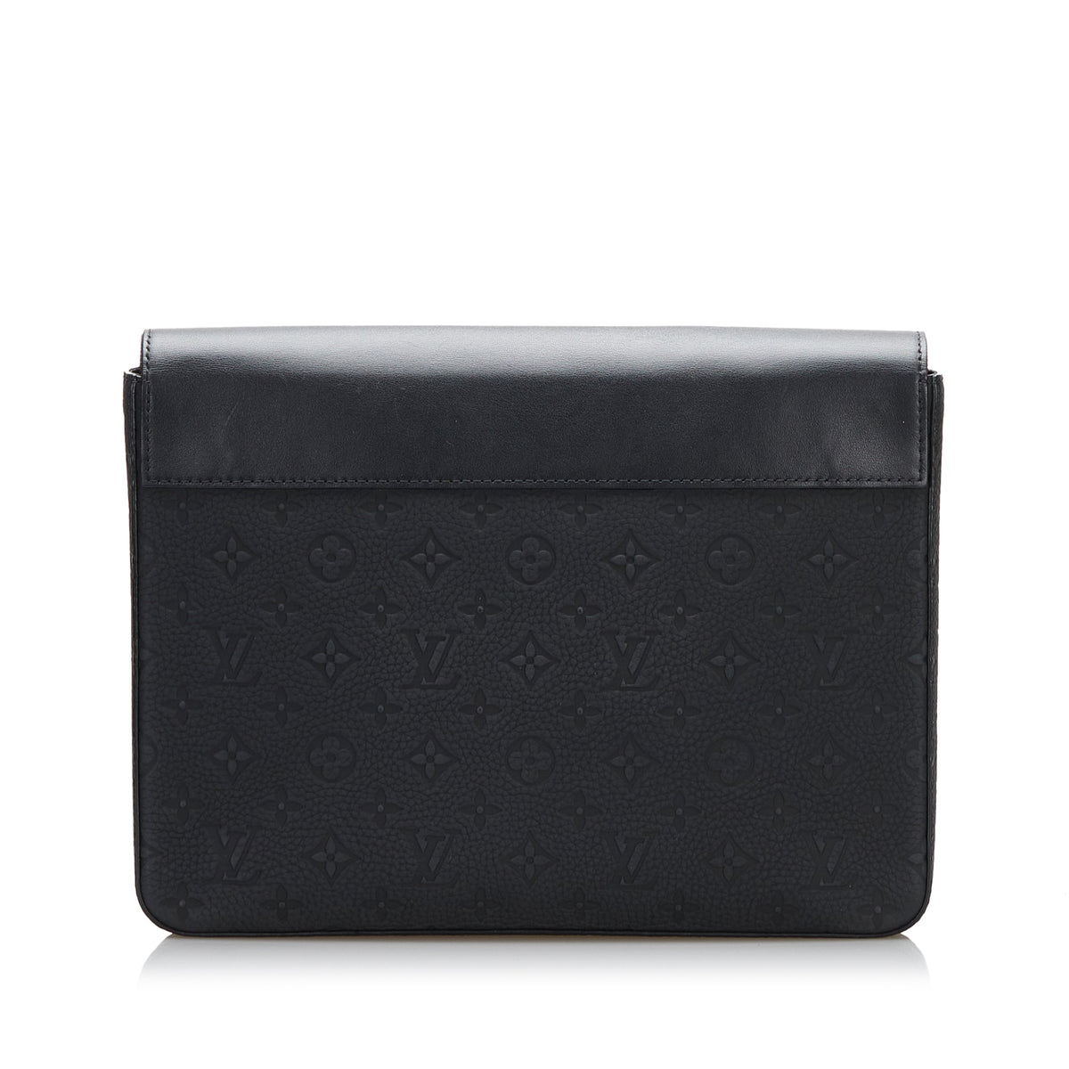 Black Louis Vuitton Monogram Taurillon Pochette Steamer Clutch Bag