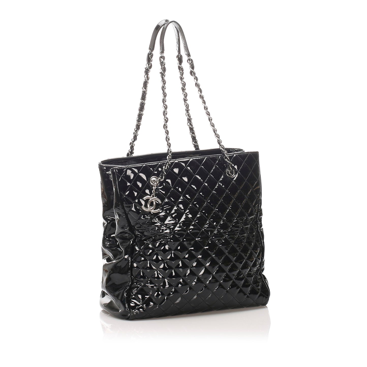 Chanel Matelasse Patent Leather Tote bag Black