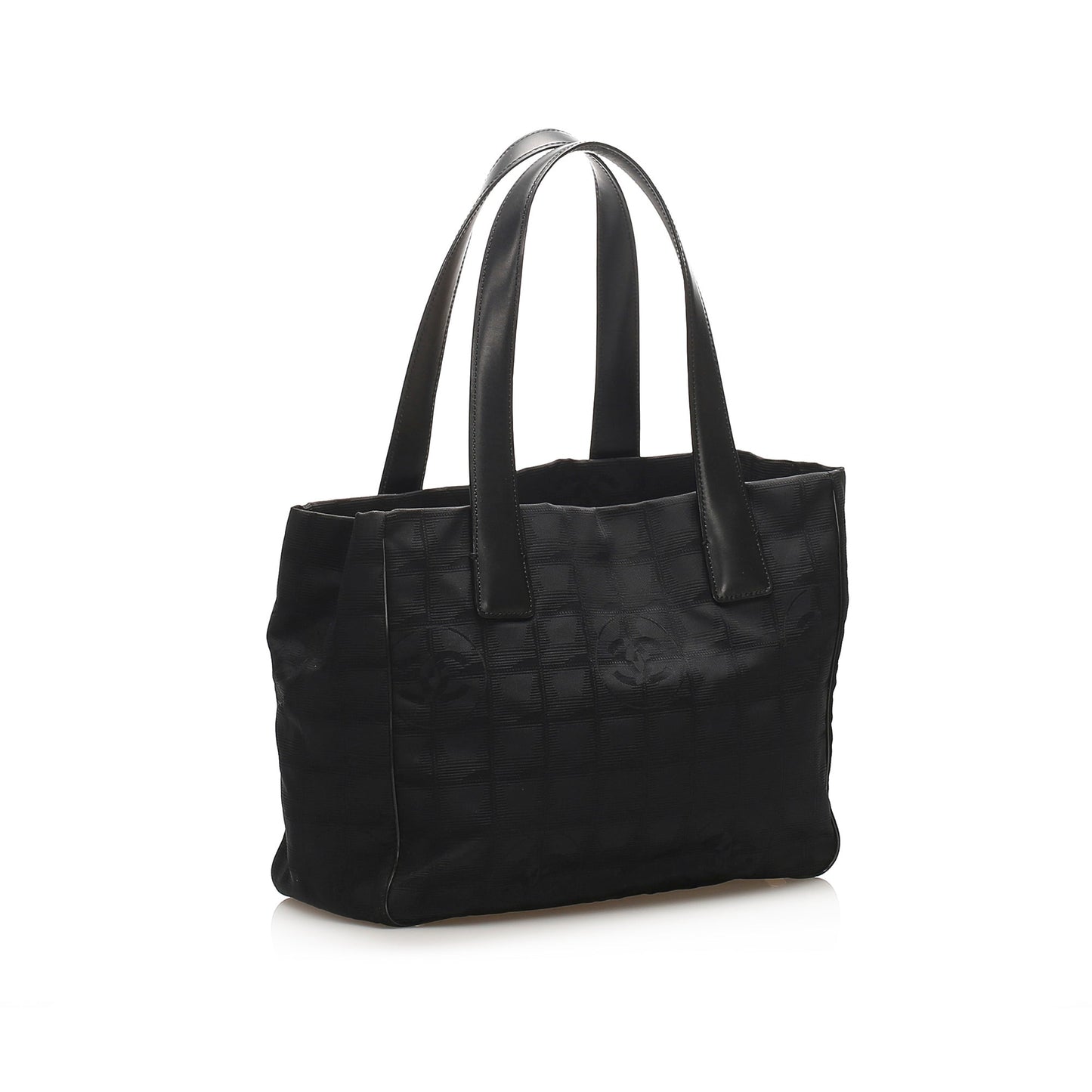 Chanel New Travel Line Canvas Tote Bag Black