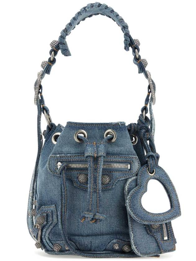 Luxury Balenciaga Trending 2025 Le Cagole XS Bucket Bag Blue