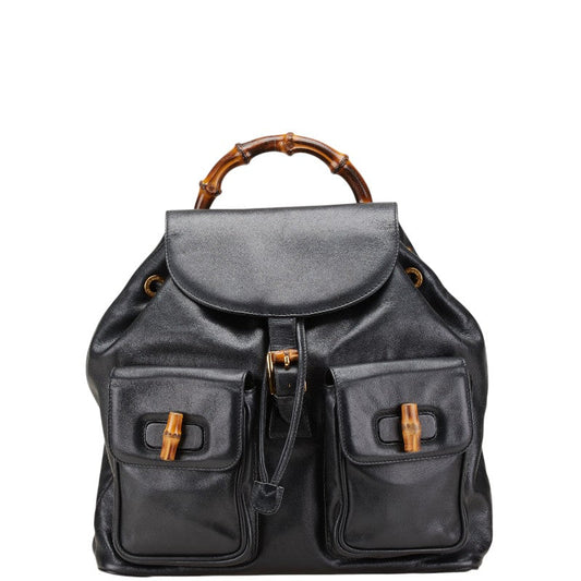 Gucci Bamboo Leather Backpack
