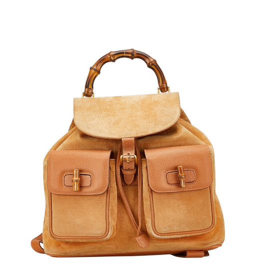 Gucci Bamboo Leather Backpack