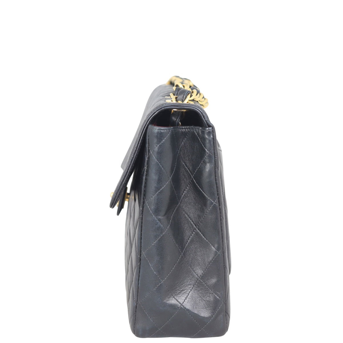 Chanel Classic Single Flap Jumbo |  Black Quilted Lambskin